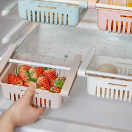 Retractable Refrigerator Divider Organizing Storage Rack Home Storage Rack Preservation Pull-Out Classification Box Refrigerator Partition Frame - V.I.P Digital Presence
