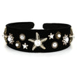 Fashionable velvet pearl black starfish hairband - V.I.P Digital Presence