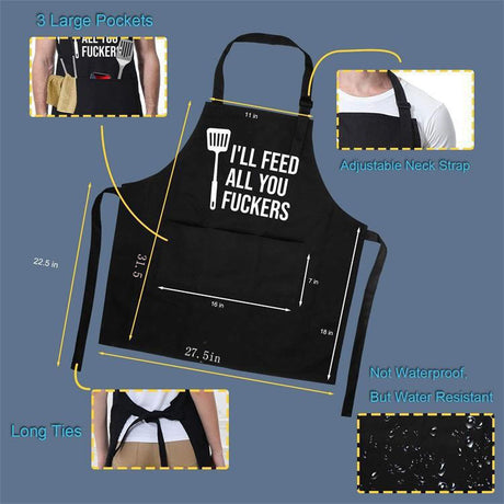 Solid color apron for kitchen and household use waterproof and oil resistant - V.I.P Digital Presence