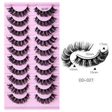 New DD Russian Large Roll Grafting Free False Eyelashes 10 Pairs Of Multi-Layer Thick Cross Mink Like Eyelashes - V.I.P Digital Presence