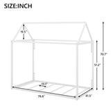 Metal House Shape Platform Bed   twin