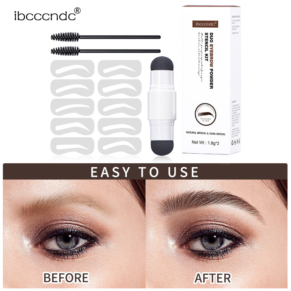 Ibcccndc Double-Headed Eyebrow Powder Stick White Tube Hairline Powder Dark Brown Eyebrow Card Eyebrow Powder Seal Eyebrow Pencil - V.I.P Digital Presence