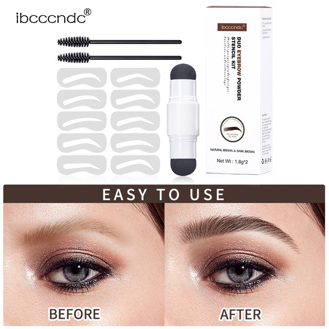 Ibcccndc Double-Headed Eyebrow Powder Stick White Tube Hairline Powder Dark Brown Eyebrow Card Eyebrow Powder Seal Eyebrow Pencil - V.I.P Digital Presence