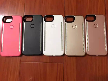 Light Up Duo Case for iPhone X SE 6 7 8 Plus Selfie Luminous Cover with Retail Package - V.I.P Digital Presence