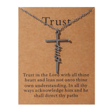 Faith Religious Gift Stainless Steel Cross Collarbone Chain Sweater Chain - V.I.P Digital Presence