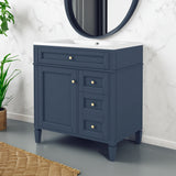 30 inch bathroom vanity with top sink, storage cabinet with 2 drawers and 1 drawer, single sink bathroom vanity - V.I.P Digital Presence