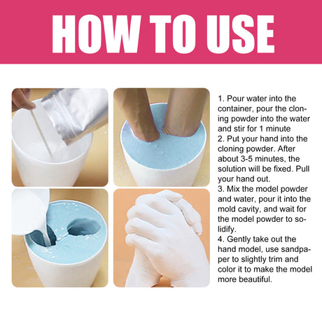 Hand Casting Kit, Three-Dimensional Hand Model Plaster Clone Model Homemade Commemorative Gift Crafts - V.I.P Digital Presence