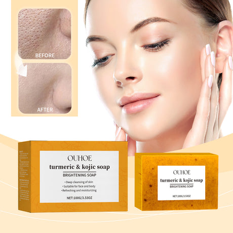 Turmeric & Kojic Soap, Gentle Cleansing Skin Moisturizing Facial Body Care Soap - V.I.P Digital Presence