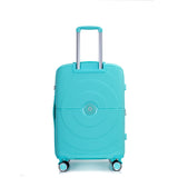 Expandable Hardshell Suitcase Double Spinner Wheels PP Luggage Sets Lightweight Durable 3-Piece Set (20/24/28) , Lake Blue
