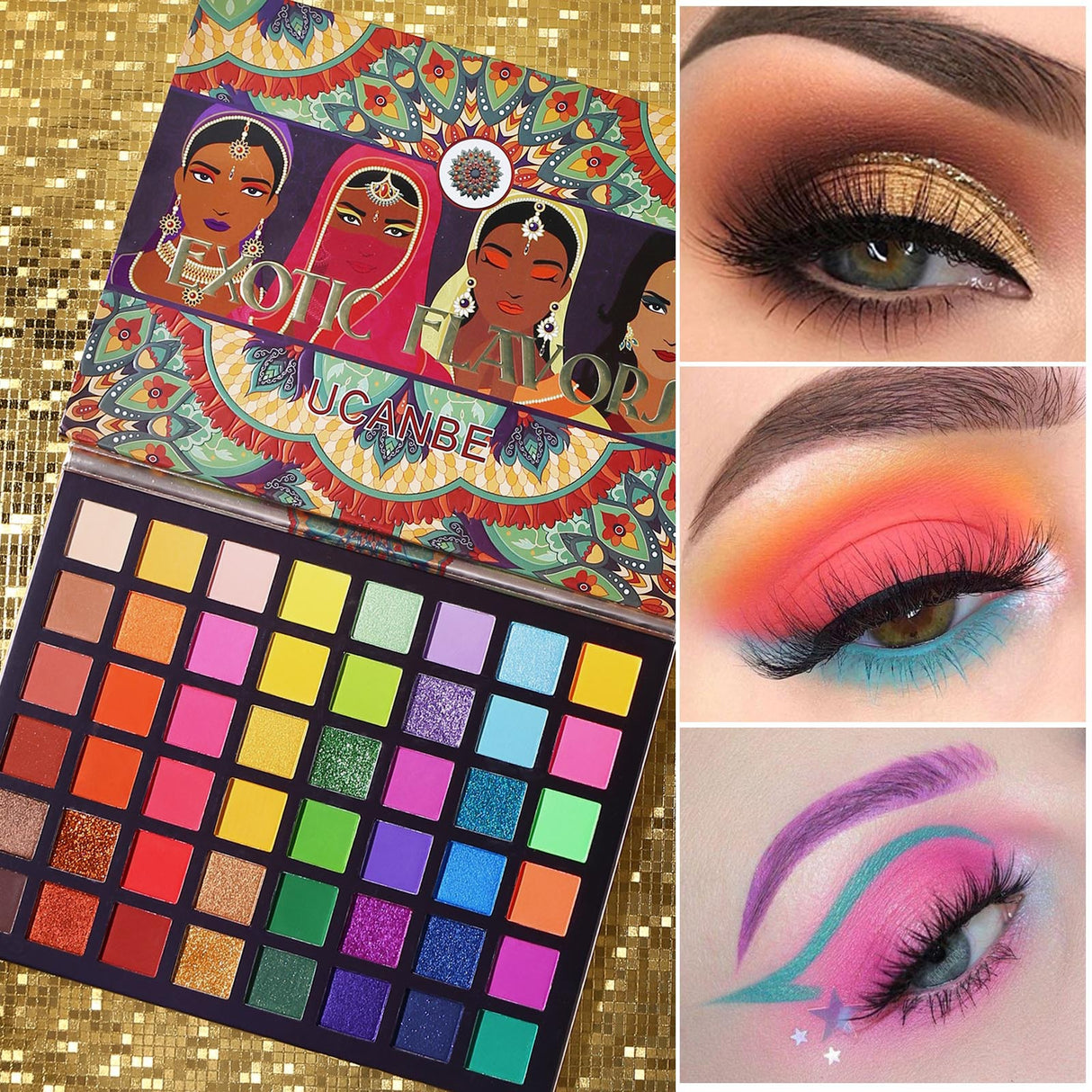 UCANBE 48 Colors Exotic Eyeshadow Palette Shimmer Matte Color Stage Eye Makeup Palette - V.I.P Digital Presence