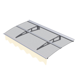 5934W Series Door Window Awning Canopy W59"xD34" Made of 0.137Inch /3.5mm Thick Virtually Crystal Solid Polycarbonate Sheet - V.I.P Digital Presence
