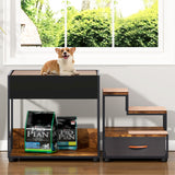 et Step Window Perch,Bunk Beds Window Perch for Dogs Bedside Lounge Elevated Dog Bed Multi-Level Platform with sponge Vintage - V.I.P Digital Presence