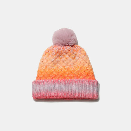 Gradient Knit Hat with Pompom - V.I.P Digital Presence