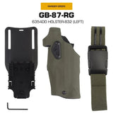 6354DO Left - handed Tactical Pistol Glock 17 Holster with X300U - A QLS Adapter, Leg Shroud, Drop, and MHA Leg Strap Kit - V.I.P Digital Presence