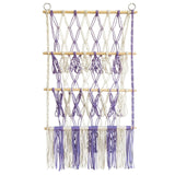 Simple decoration of shelves for children's rooms book ornaments wooden sticks 3-layer plush Bohemian toy storage net bag - V.I.P Digital Presence