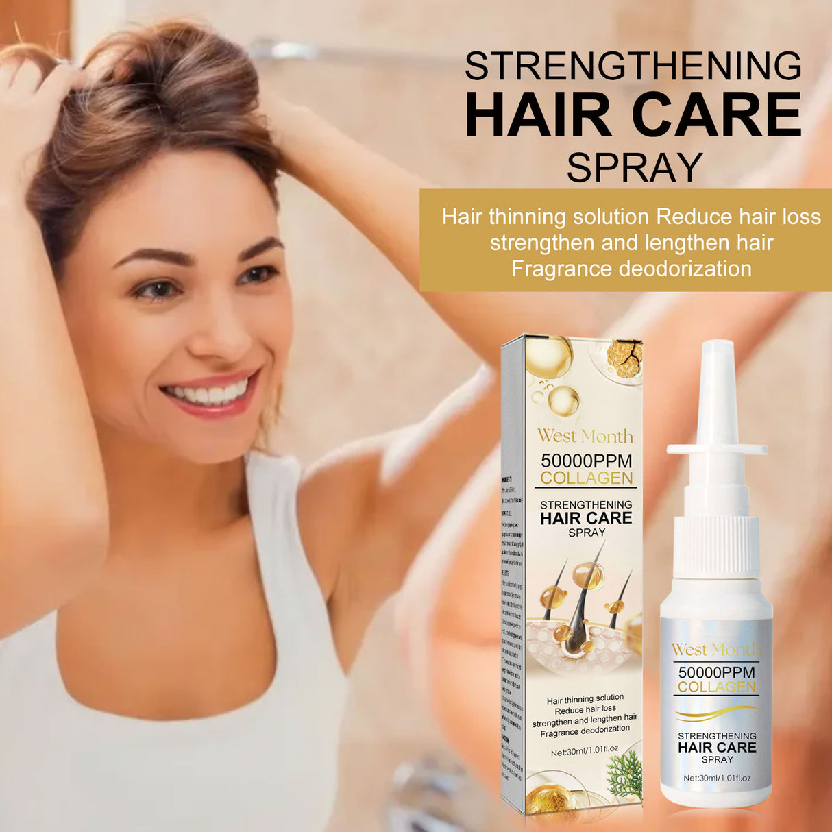 Hair Smoothing Essence Spray, Moisturize Hair Roots, Strengthen Scalp, Prevent Hair Loss, Repair And Smooth - V.I.P Digital Presence