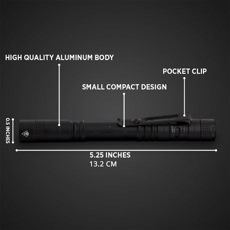 Mini LED flashlight Pen light Portable Torch 1 Switch Mode led flashlight For the dentist and for Camping Hiking Out - V.I.P Digital Presence