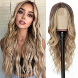 European and American Small Lace Wig Headsets with Intermediate Color Small Lace Center Split Large Wavy Long Curly Wigs - V.I.P Digital Presence