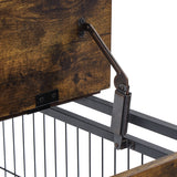 Furniture Dog Cage Crate with Double Doors, Rustic Brown, 38.58'' W x 25.2'' D x 27.17'' H - V.I.P Digital Presence