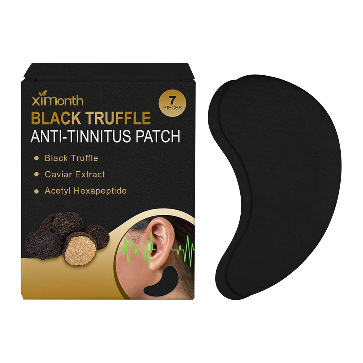 Black Truffle Tinnitus Ear Pads Clean Earwax For Tinnitus And Relieve Discomfort From Blocked Inner Ears