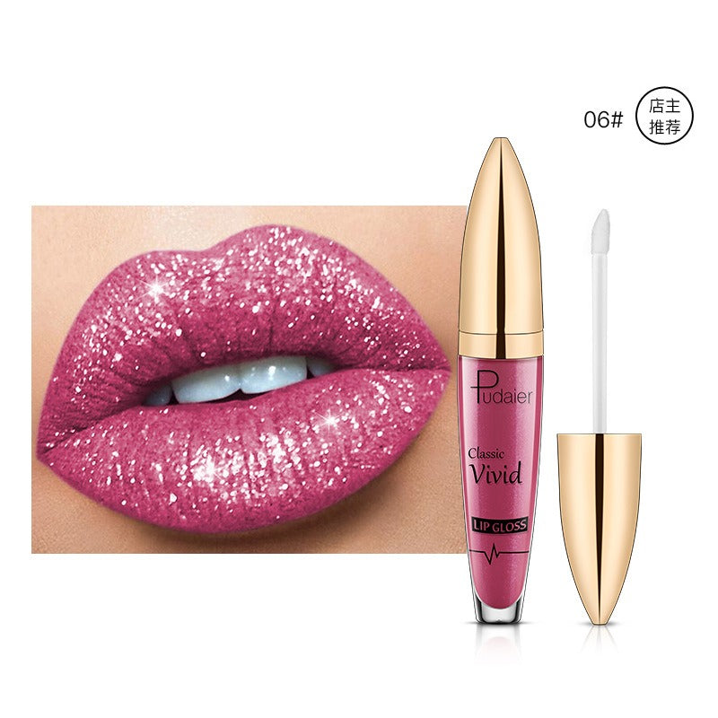 Pudaier matte pearl gloss lip gloss does not stick to cup lip glaze, develops color, liquid lipstick, and lip gloss - V.I.P Digital Presence