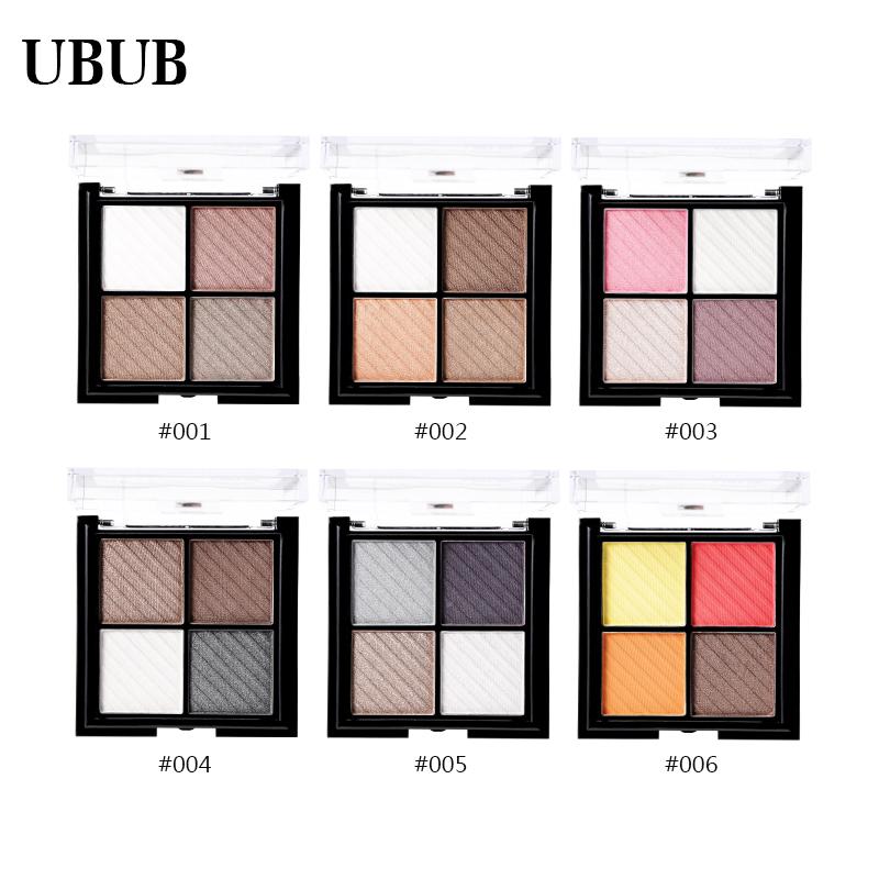 UBUB 4 Colors Eyeshadow Shimmer Natural Eyeshadow  Matte Nude Metallic Earth Color Eye Shadow Beauty Makeup Palette - V.I.P Digital Presence