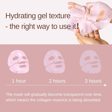 PDRN PINK COLLAGEN GEL MASK Pink Collagen facial mask Jelly Split facial mask - V.I.P Digital Presence