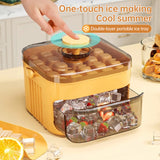 50-grid ice maker with new large capacity - household food-grade plastic double-layer ice storage barrel & ice ball mold set - V.I.P Digital Presence