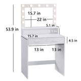 Makeup Vanity Desk with Mirror & Light - V.I.P Digital Presence