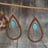 Wooden Turquoise Cutout Teardrop Earrings - V.I.P Digital Presence