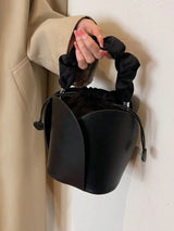 PU Leather Drawstring Bucket Bag - V.I.P Digital Presence