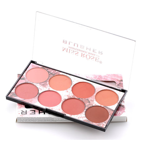 Miss Rose Eight Color Blush Palette Matte Long Lasting Sun Red Natural Skin Tone Nude Makeup Portable Blush Rouge Palette - V.I.P Digital Presence