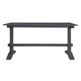 TREXM 3-piece retro cutlery set, rectangular stand table, and 2 wooden stools for 4 people (gray) - V.I.P Digital Presence