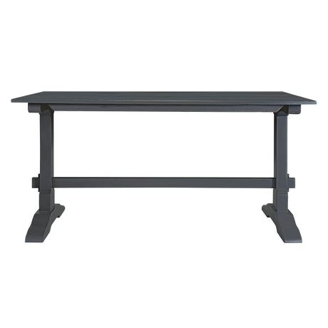 TREXM 3-piece retro cutlery set, rectangular stand table, and 2 wooden stools for 4 people (gray) - V.I.P Digital Presence