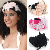 Fashionable handmade embroidery three-dimensional simulation crystal flower hair hoop - V.I.P Digital Presence