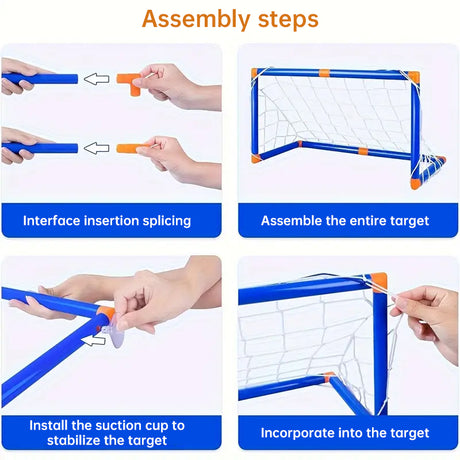 Mini foldable plastic soccer set, detachable posts, high-strength, indoor/outdoor, kids' bday gift - V.I.P Digital Presence
