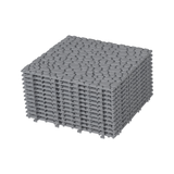 12 x 12 inch gray interlocking deck tiles, plastic waterproof pebble pattern, pack of 12 pieces - V.I.P Digital Presence