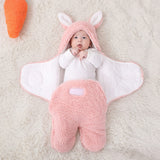 Productos para madres e hijos, edredón de terciopelo de cordero para recién nacidos, edredón para bebé, saco de dormir grueso con piernas divididas para otoño e invierno, edredón para bebé 