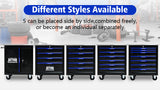 7 DRAWERS MULTIFUNCTIONAL TOOL CART WITH WHEELS-BLACK+BLUE - V.I.P Digital Presence