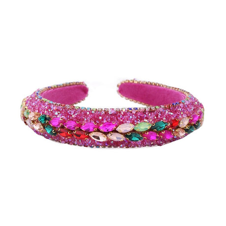 Colored diamond sponge Baroque vintage headband - V.I.P Digital Presence