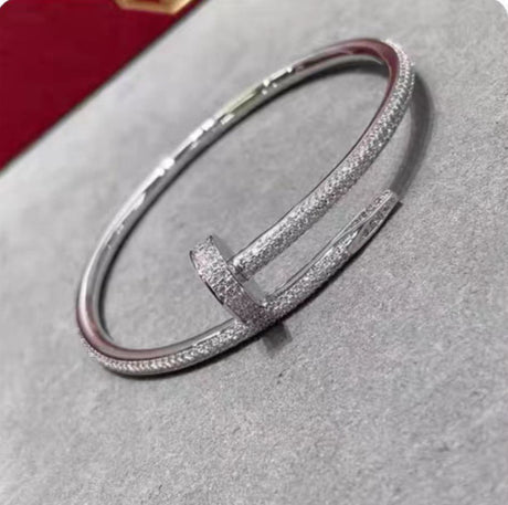 Precision Thick Plating Head and Tail Diamond Fashion Three-Circle Full Diamond Couple Bracelet - V.I.P Digital Presence