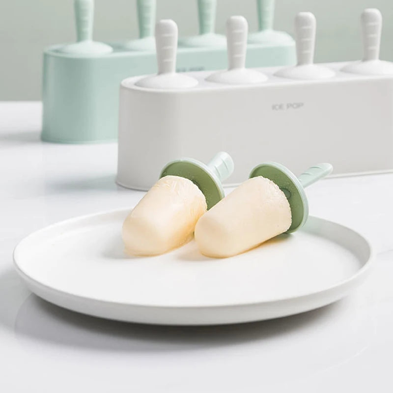 Popsicle Molds Sets 4Ice Pop Makers Reusable Ice Cream Mold - Dishwasher Safe, Durable DIY Popsicles Tray Holders - V.I.P Digital Presence