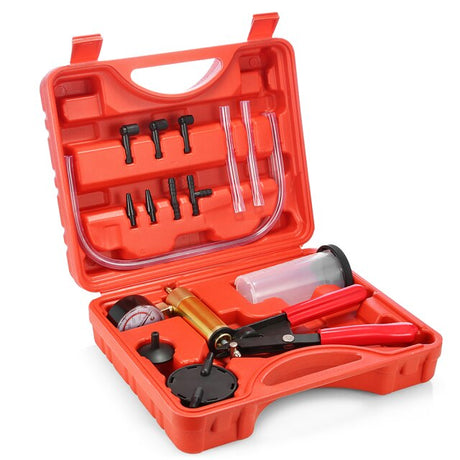 Hand Held DIY Brake Fluid Bleeder Tools Vacuum Pistol Pump Tester Kit Aluminum Pump Body Pressure Vacuum Gauge - V.I.P Digital Presence