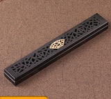 Wooden thread incense box, black sandalwood inlaid with boxwood, sleeping incense burner, incense burner, household indoor agarw - V.I.P Digital Presence