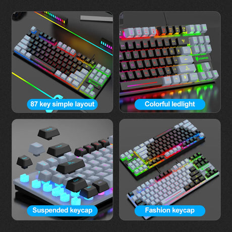 Gaming Keyboard Colorful LED Backlight Office Keyboard for Desktop Typing PC - V.I.P Digital Presence