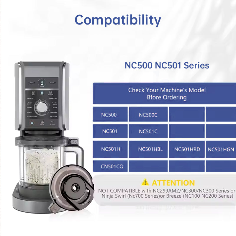 Outer bowl lid for Ninja NC501 NC500 ice cream maker, compatible with NC500 series. - V.I.P Digital Presence
