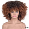 Female Hair African Small Curly Hair Explosion Head Black Chemical Fiber Wig Full Head Set - V.I.P Digital Presence