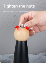 Kitchen Adjustable Coarseness Wood Pepper Grinder Mill Wooden Manual Sea Ceramic Grinding Mechanism Salt Mill - V.I.P Digital Presence