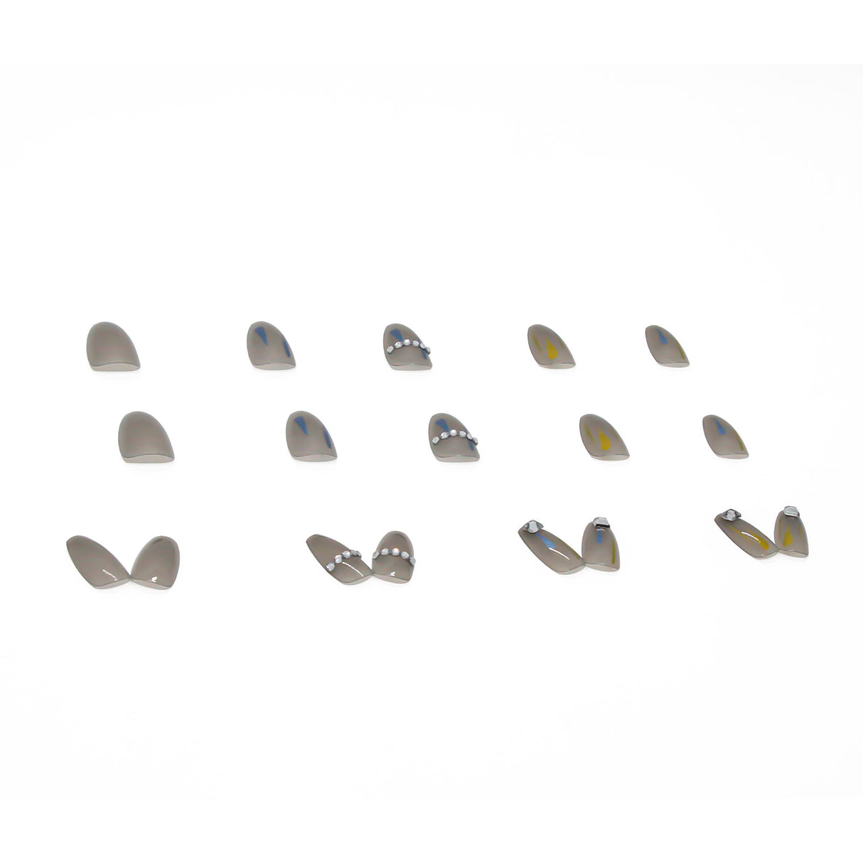 Transparent Gray Manicure Niche High-End Square Drill Wearing Nails Fake Nails Removable Nail Stickers Nail Stickers Finished Nails - V.I.P Digital Presence