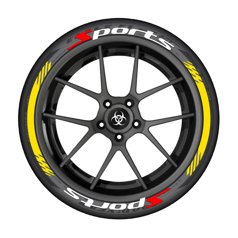 SPORTS series car tire letter sticker DIY sticker personalized modification sticker 3D three-dimensional all-in-ode tire sticker - V.I.P Digital Presence